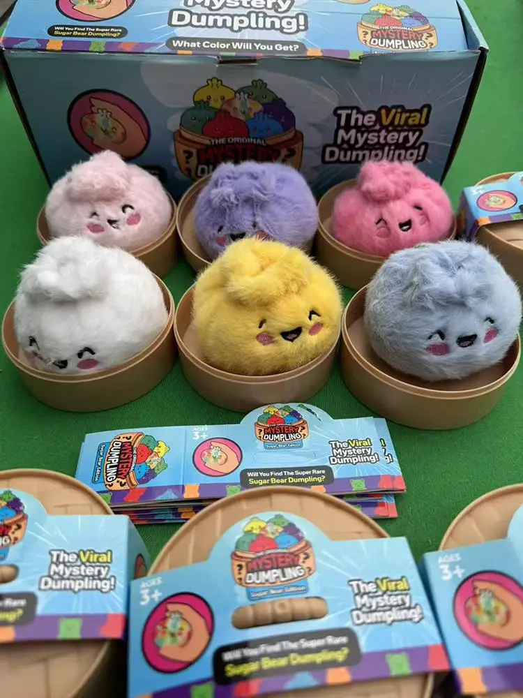 Stressabbauende Dumpling-Serie Blindbox: Süßes, flauschiges Dumpling-Stofftier, Entspannungs-Fidget-Spielzeug, zufälliges weiches Plüschgeschenk