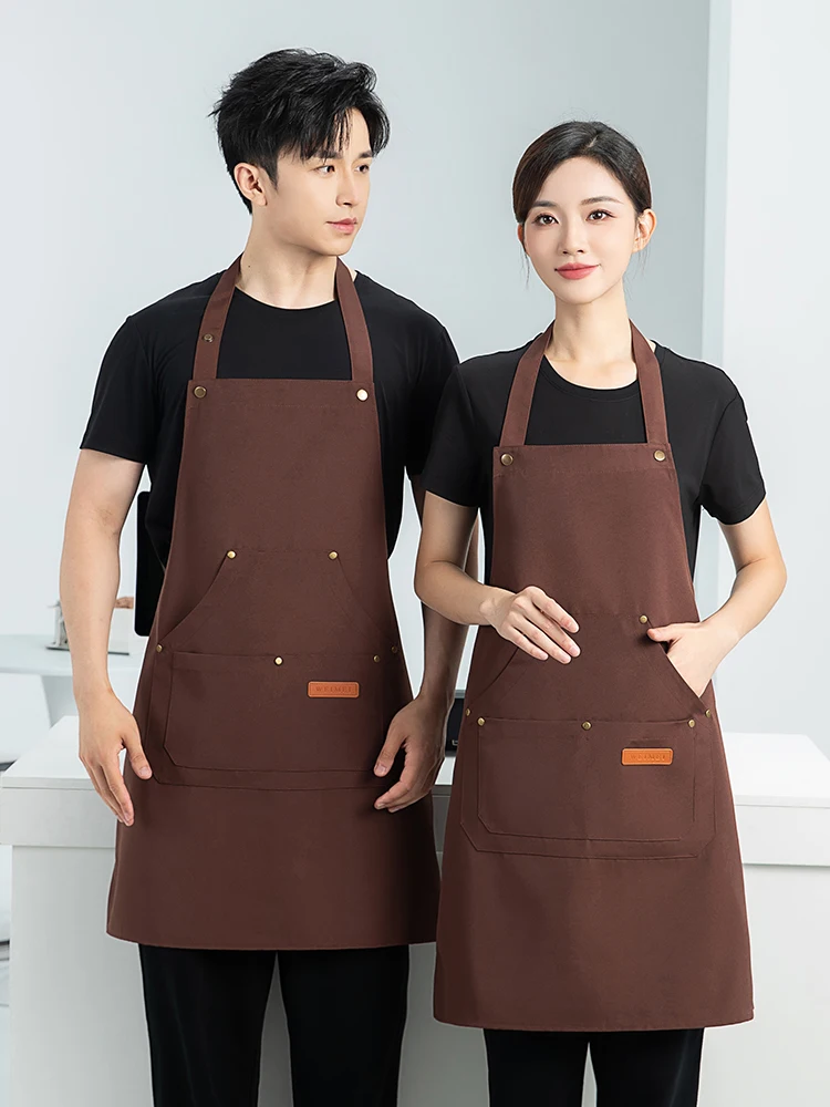 Waiter Overalls Korean Food Service Apron For Kitchen Women Divise Da Cameriere Coffee Artist Uniform Restaurant Work Clothes