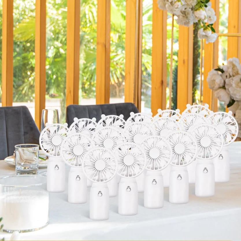 5-50pcs Portable Handheld Fans Wedding Favor for Guests Battery Powered Personal Fan Makeup Eyelash Fan Travel Pocket Mini Fans