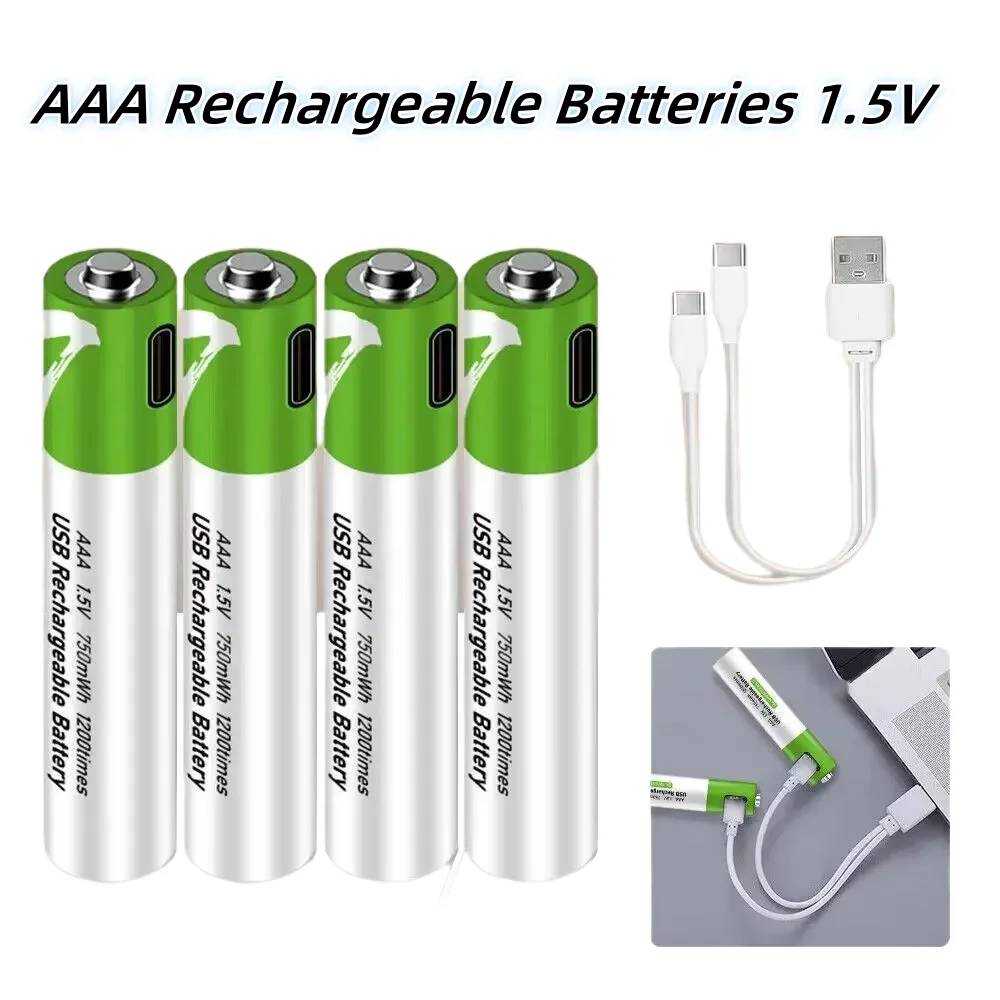 

Hot SMARTOOOLS Original USB AAA Rechargeable Batteries 1.5V 750 MWh Li-ion Battery for Remote Control Mouse Electric Toy Battery