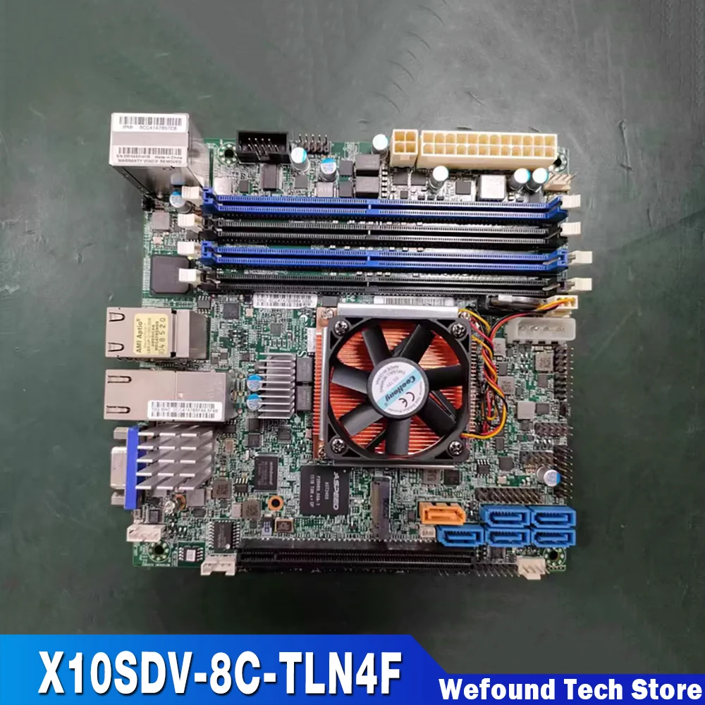 X10SDV-TLN4F For Supermicro  X10SDV-8C-TLN4F D-1541 Eight-core Dual 10 Gigabit + Dual Gigabit itx Motherboard