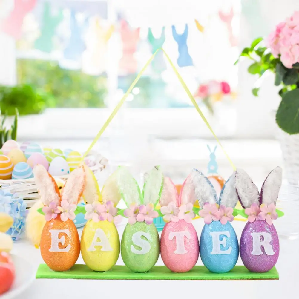 Easter Egg Toy Unbreakable Easter Egg Colorful Foam Easter Bunny Egg Ornaments Spring Party Decorations for Tree Wall Door