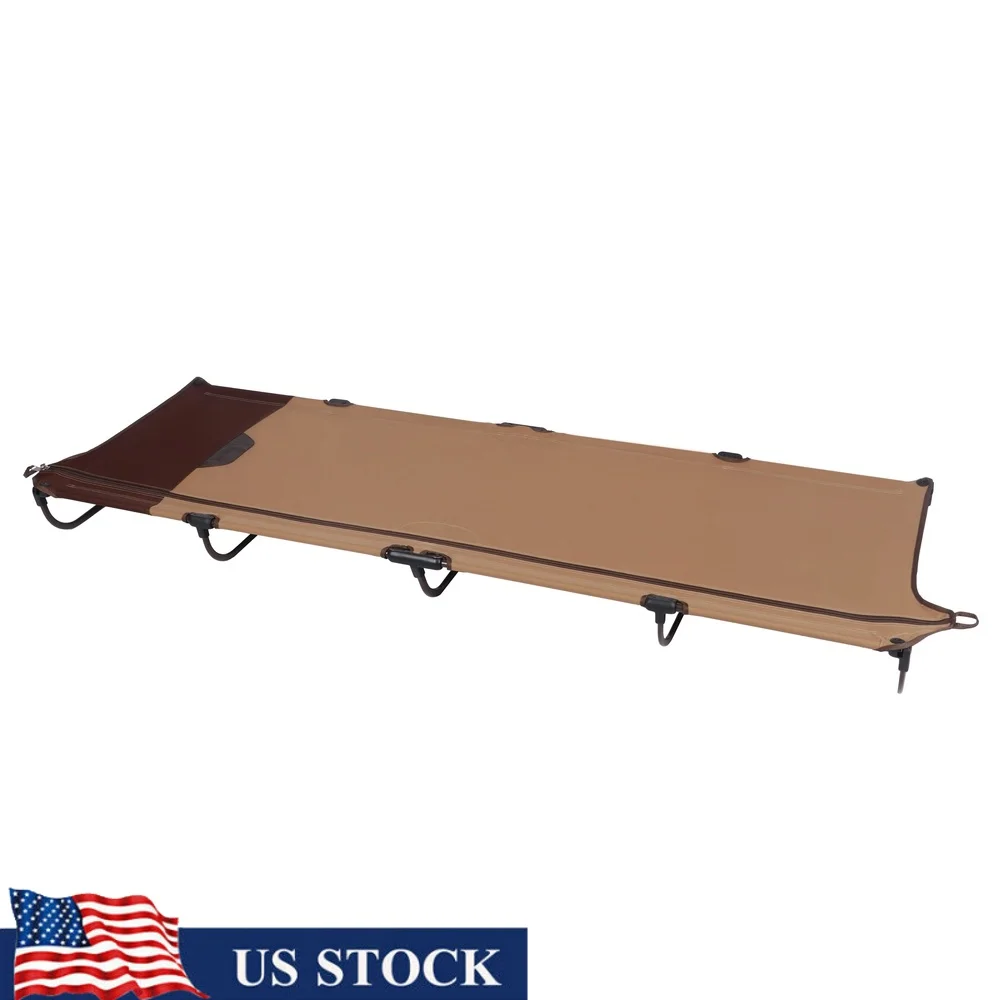 

Zipper Cot Portable Folding Camp Bed Compact Lightweight Sleeping Solution with Steel Frame Easy Setup Camping Backpacking Guest
