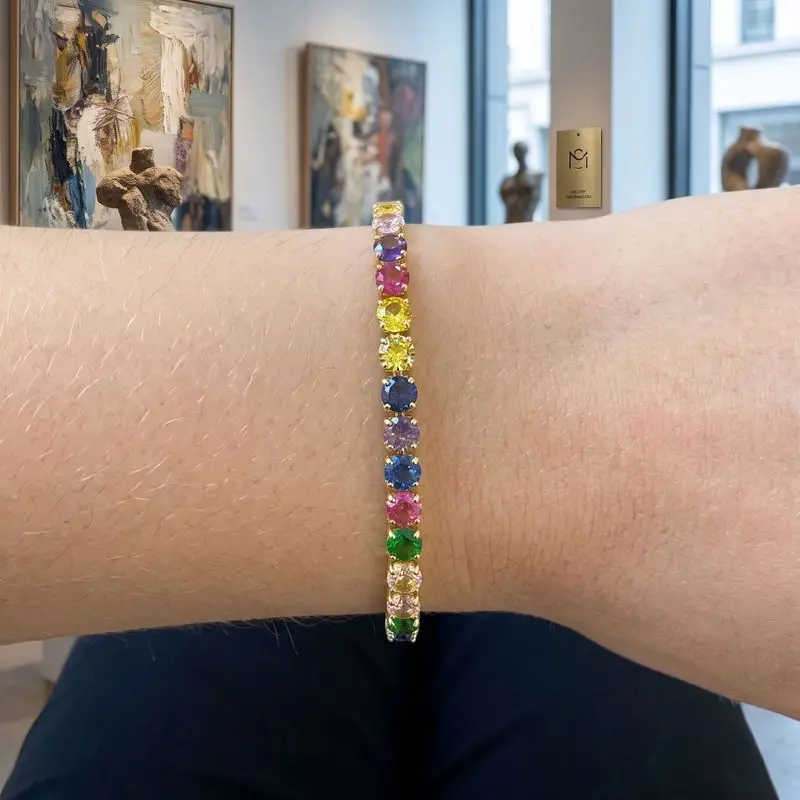 Hip Hop Tennis Chain Bracelet For Men And Women European And American Style Hot Selling Micro Inlaid Zircon Wholesale Fashion Je
