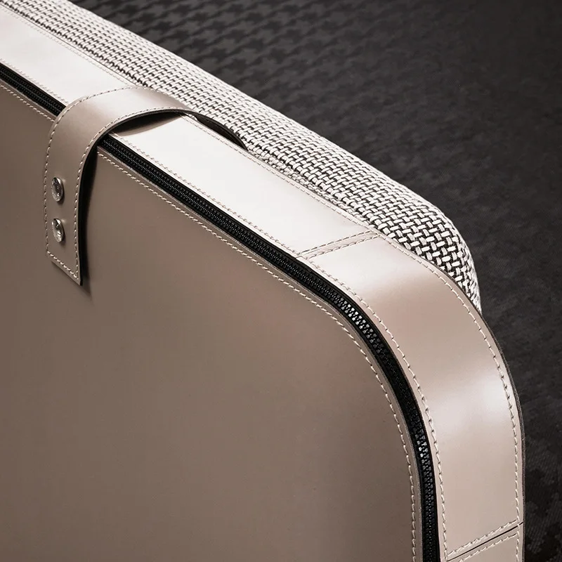 เตียงผ้าแบบมินิมอล ขนาด 1.8 เมตร เตียงคู่ สำหรับห้องนอนในวิลล่าหรือโรงแรม เตียงหนัง