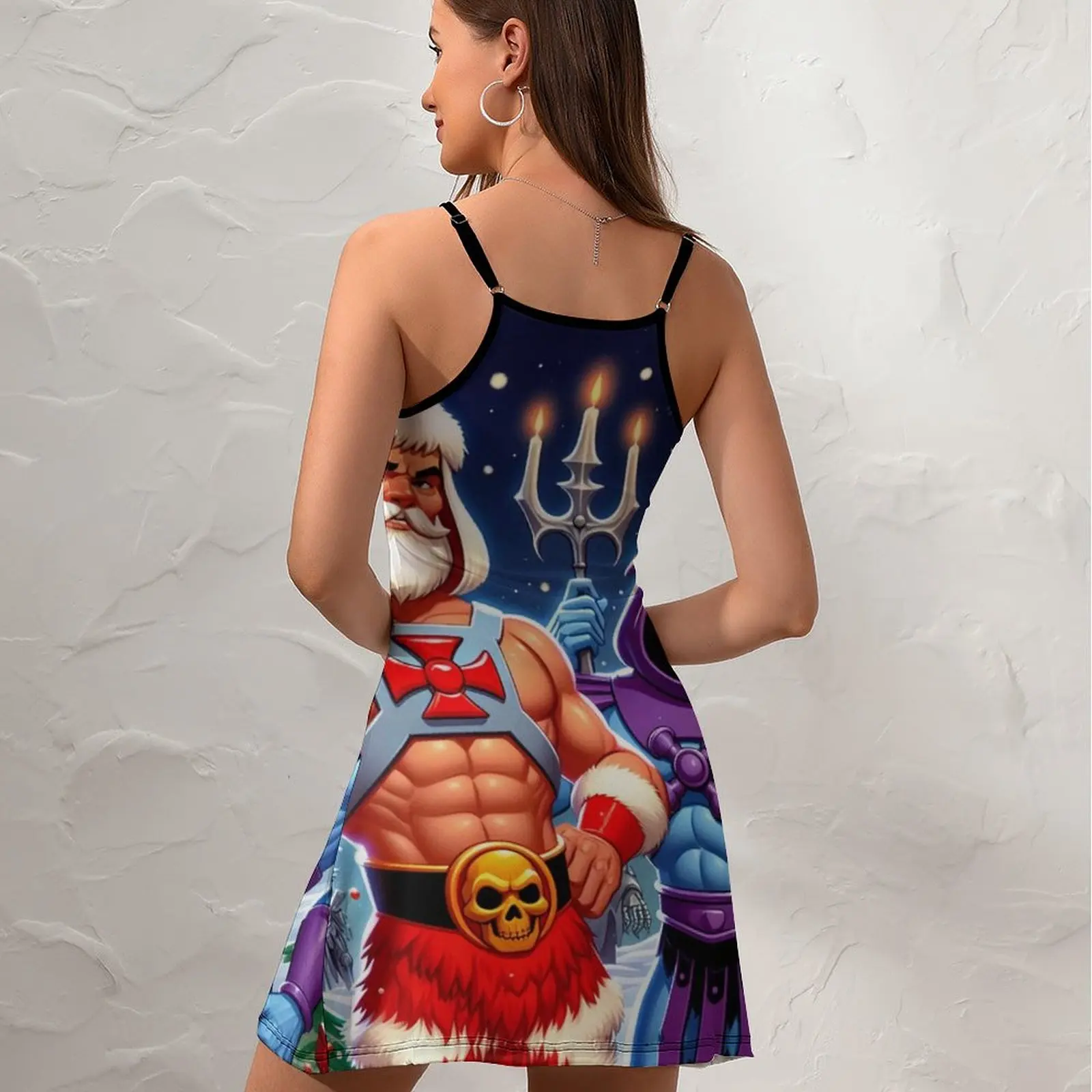 He Man And Skeletor for Sale Gre  Women's Sling Dress Novelty Exotic  Woman's Dress Funny Novelty  Clubs Suspender Dress