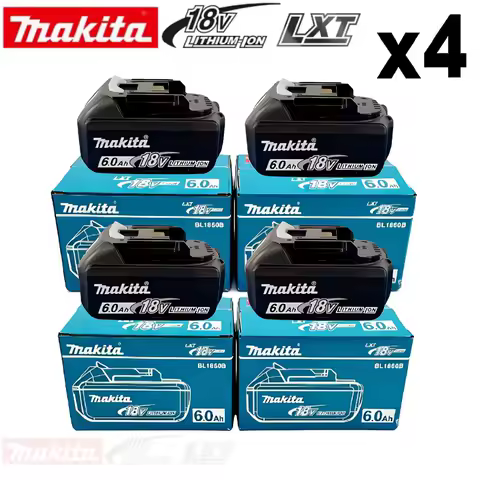 Makita 18V 6.0Ah Battery Original Lithium ion Rechargeable Battery 18V 6000mAh Replacement Battery BL1860 BL1850 BL1860B
