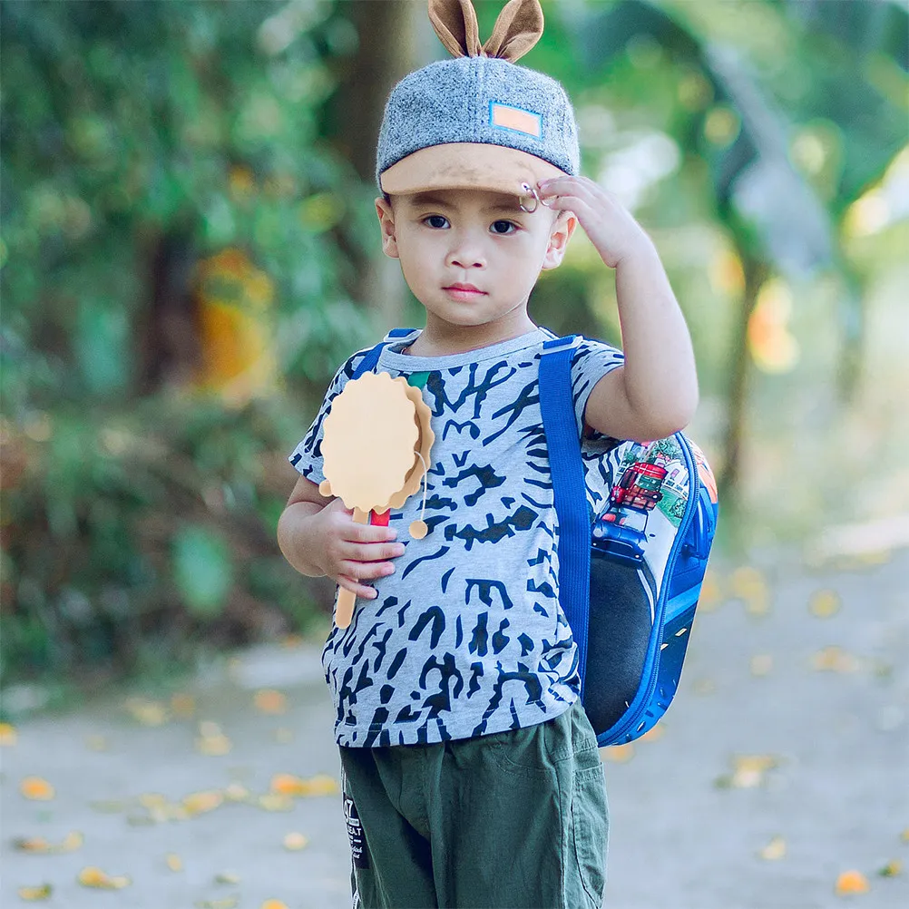 6Pcs Wood Unfinished Rattle-Drum Set Hand Painted DIY Musical Instrument for Children Educational Play Focus Enhancement Party