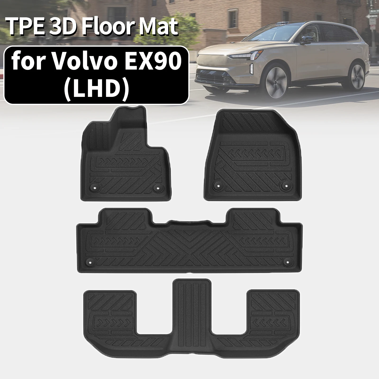 

for Volvo EX90 2026 2027 TPE Floor Mat & Trunk Pad Waterproof Non-Slip Easy Clean Car Accessories