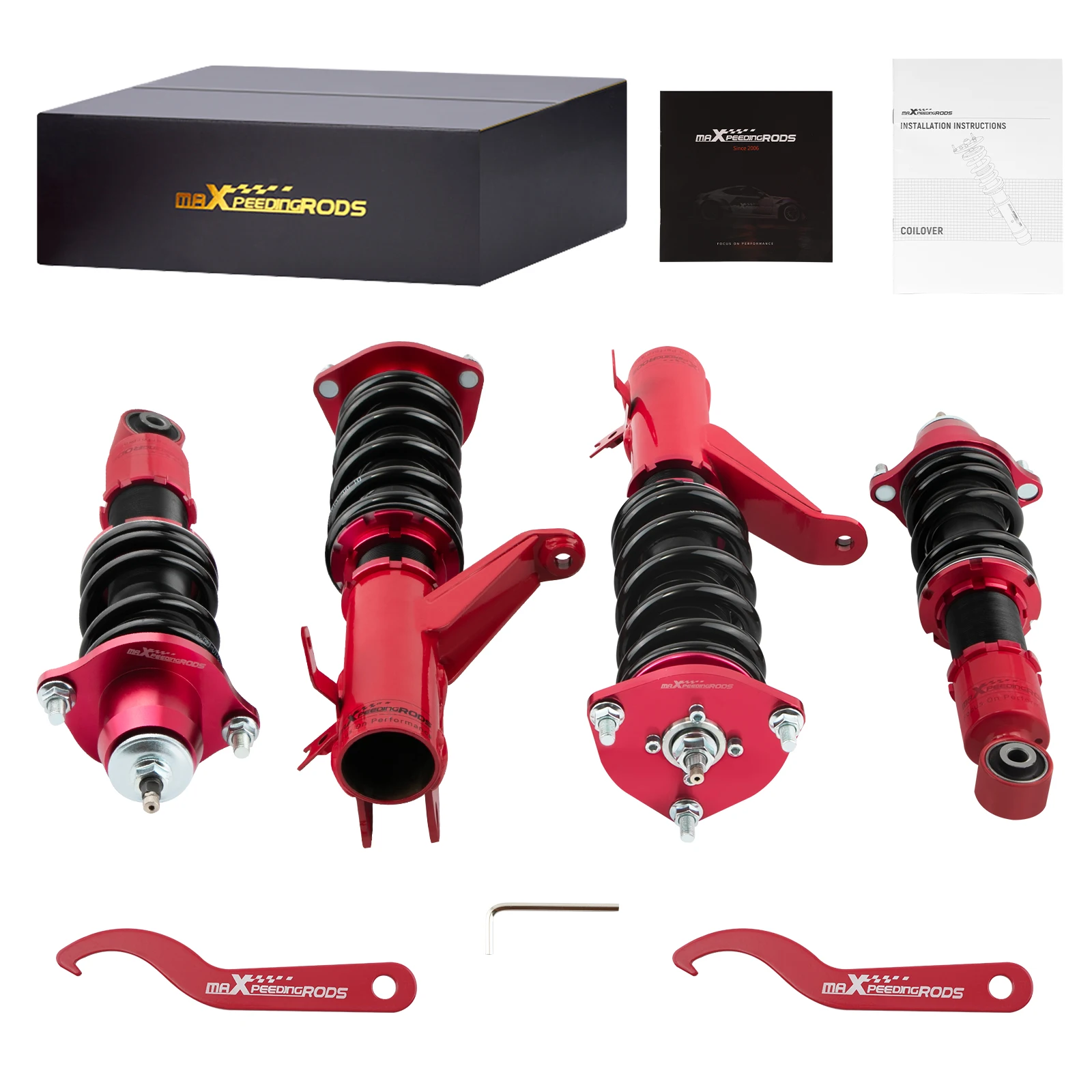 MaXpeedingrods Coilovers 24 Click Damper Shocks Struts For Honda Civic 2001-2005 Adjustable Height