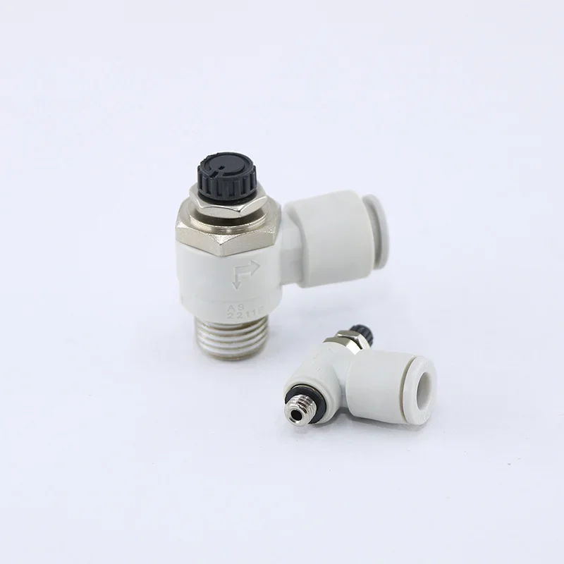 AS1211F AS2211F AS3211F AS4211F Series Pneumatic Elbow Throttle Flow Control Valve for Air Cylinder