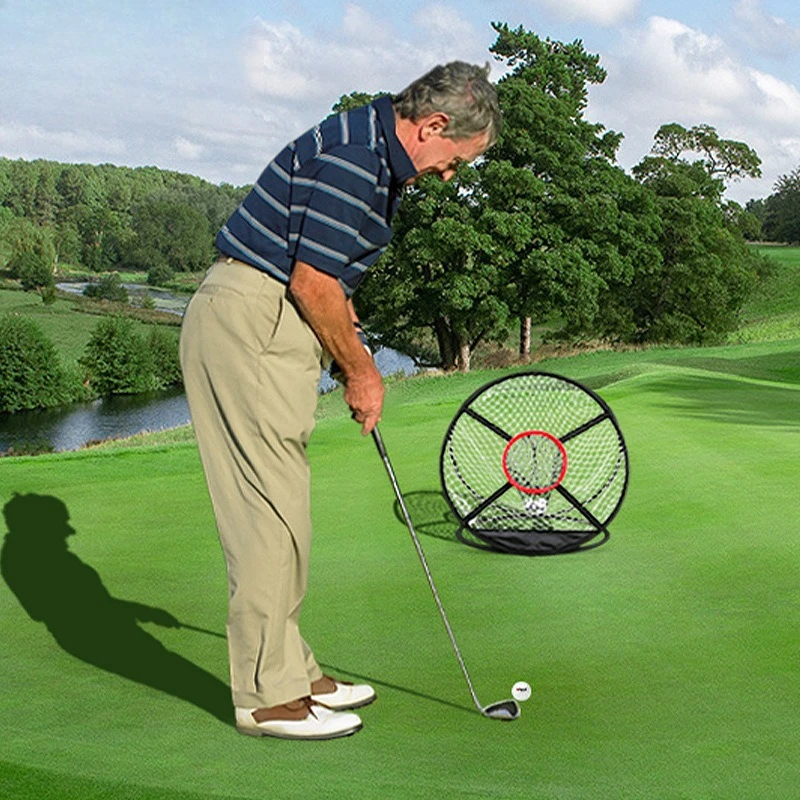 Golf pole cutting practice net folding, storage and carrying, convenient practice net with a carrying bag