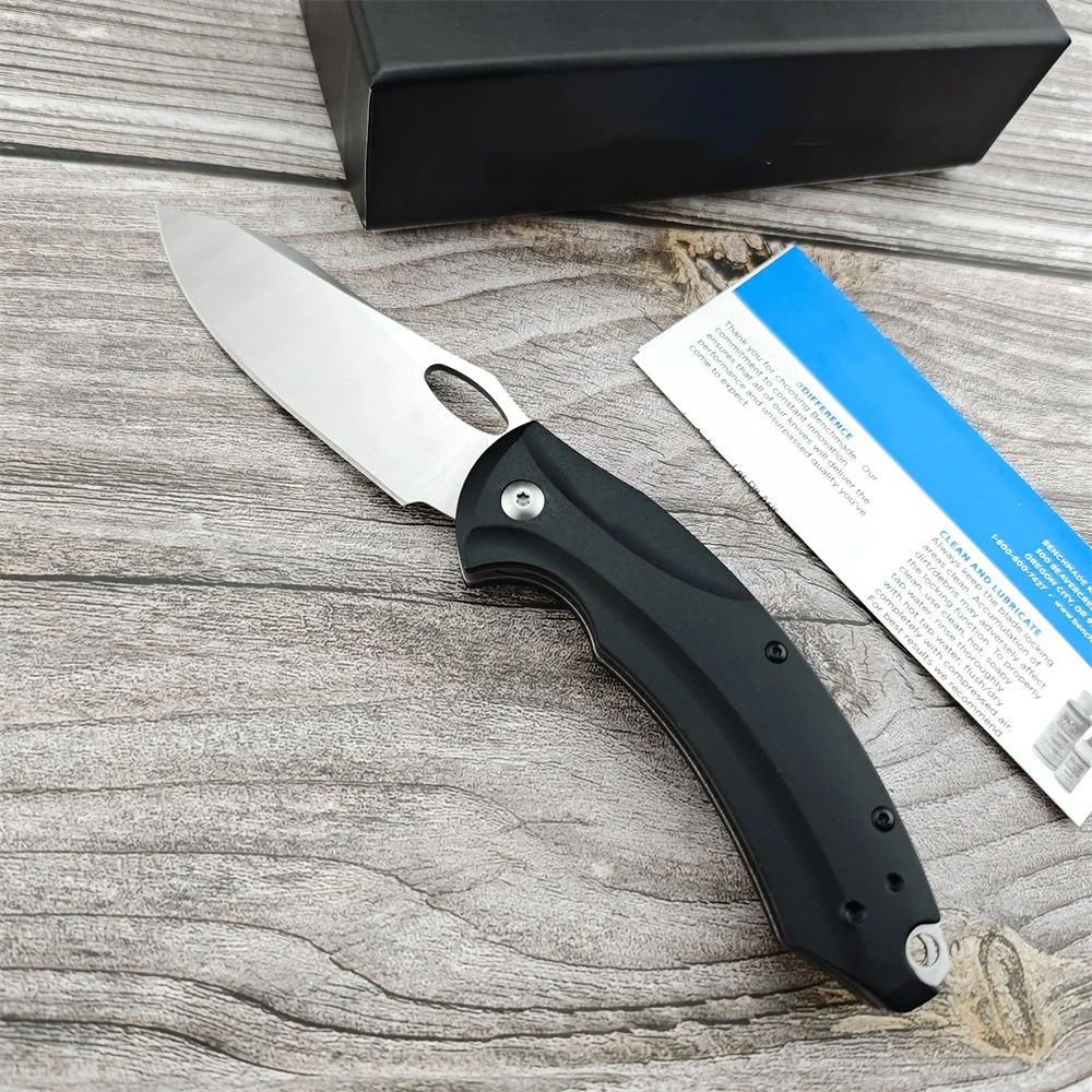 BM 818 Folding Knife D2 Blade T6 Aluminum Handle Pocket Knife Outdoor EDC Camping Hiking Hunting Cutting Survival Tool