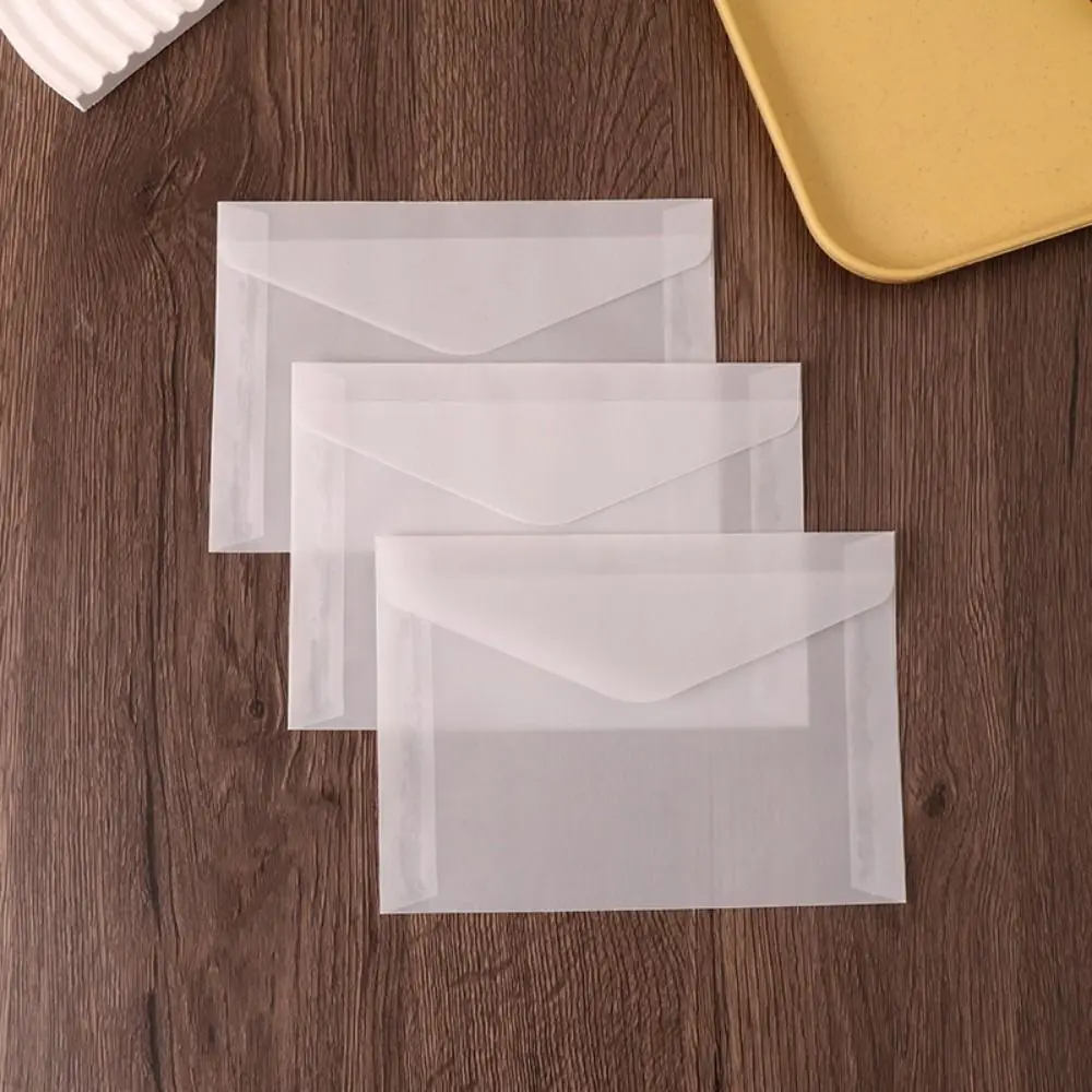 Advanced Matte Transparent Envelope Scrub Semi Clear Blessing Thank Envelope Stationery Simple Card Packing Bag Greeting Card