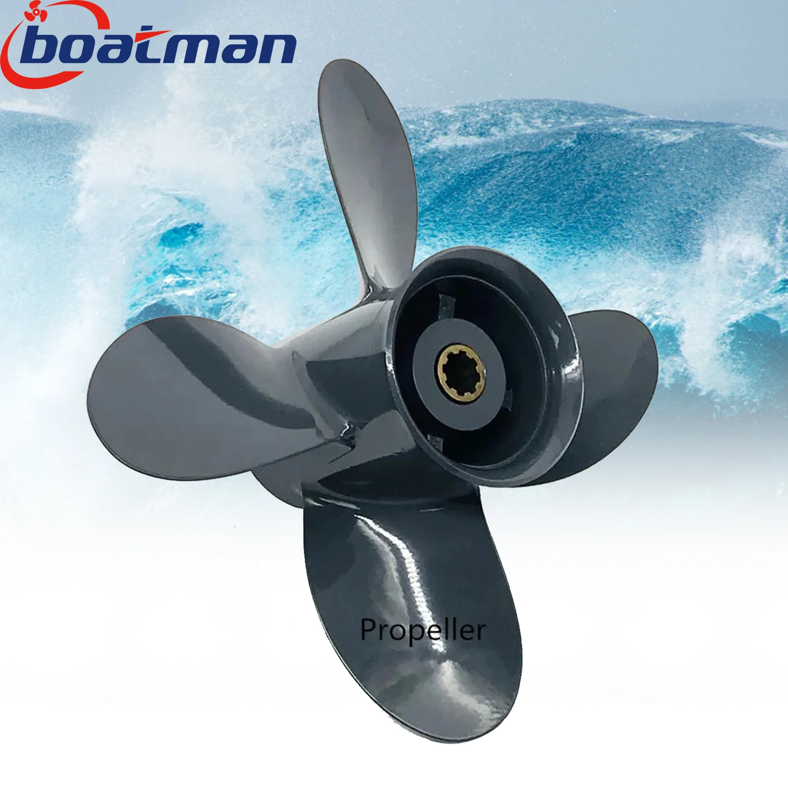 

BoatMan® 10 3/8x13 Aluminum Propeller for Honda 35HP 40HP 45HP 50HP 60HP Outboard Motor 13 Tooth Engine RH Boat 4 Blades