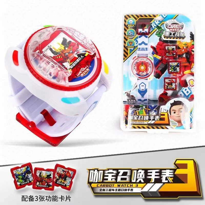 CARBOT Korean Cartoon Animation Deformation Car Summoning Chinese Music Watch PRO Flying Squad Cube Action Figure Robot Kids Toy