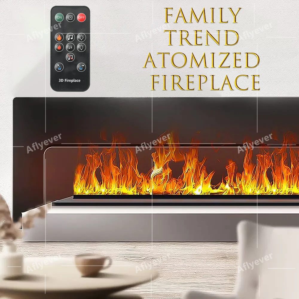 Automatic water refill and drain electronic LED flame color water steam household electric fireplace