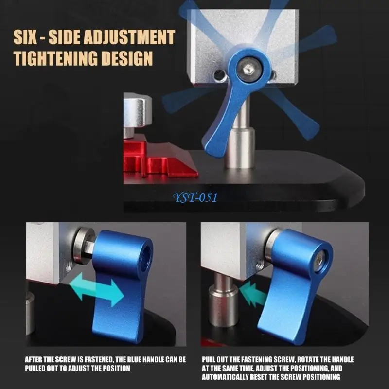 E15A Lightweight Metal Construction 2 In 1 Utility Clamp With 360 Rotating For Secure Holding Tasks