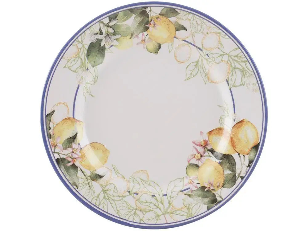 جهاز طعام وشاي من السيراميك سورينتو ، جهاز دائري باللونين الأبيض والأزرق ، سورينتو ، 20 *