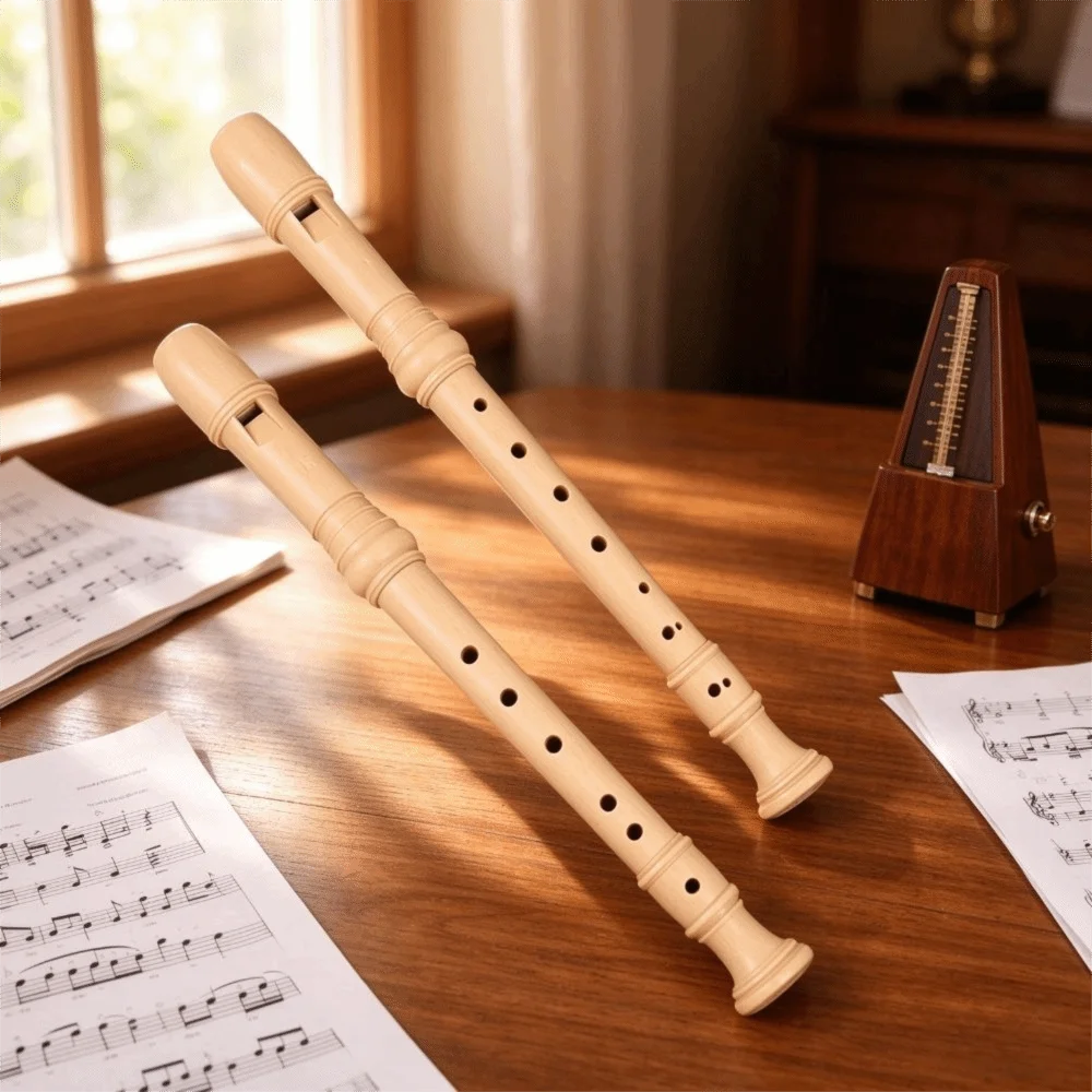 New Eight Hole Soprano Recorder 6/8 Holes Non-Toxic Vertical Flute High Pitched Food Grade ABS Long Flute Educational Tool