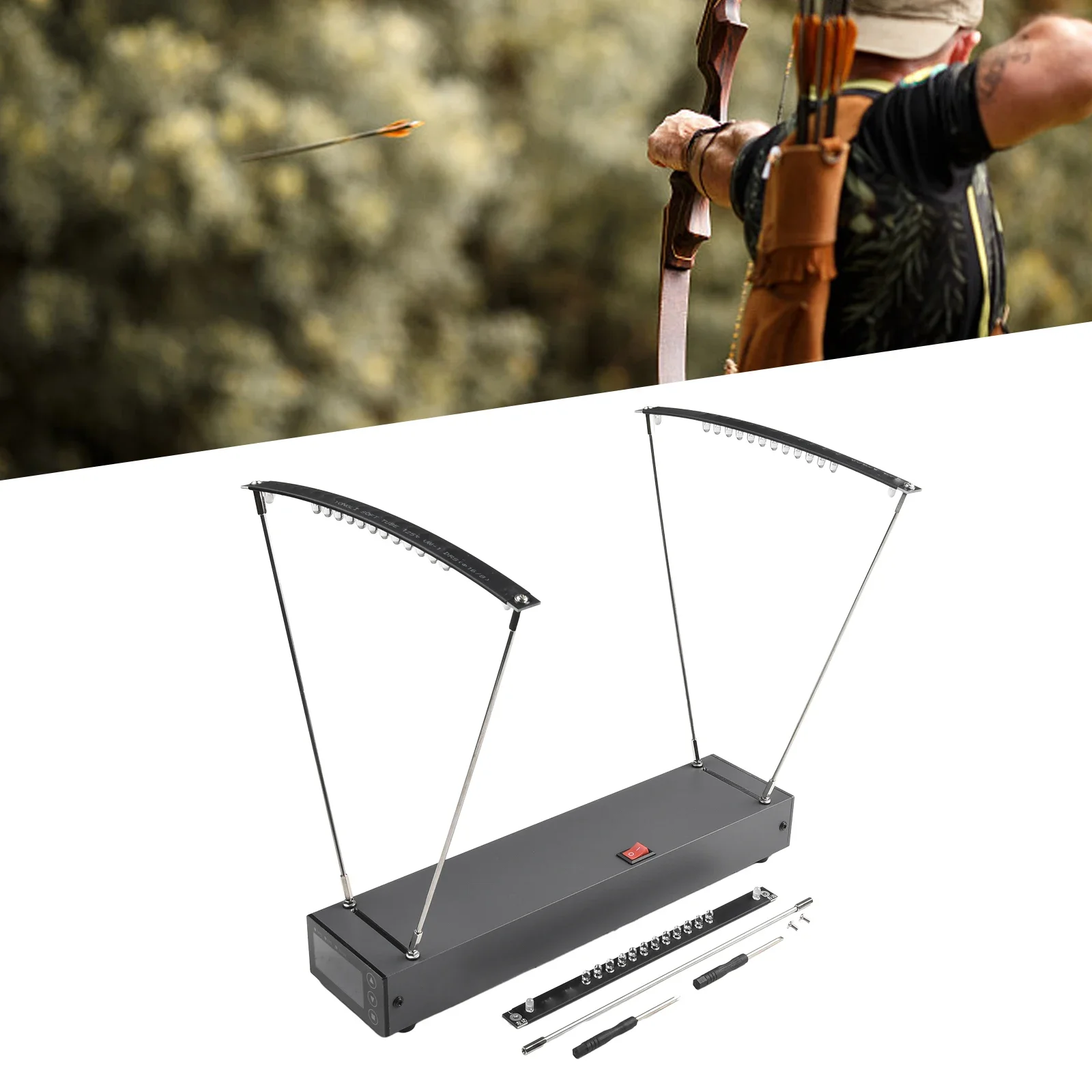 

1pc High-Precision Speed Meter Chronograph Bow Arrow Velocity Meter Measurement Tool DC 6V 0-3000M/S Measuring Range
