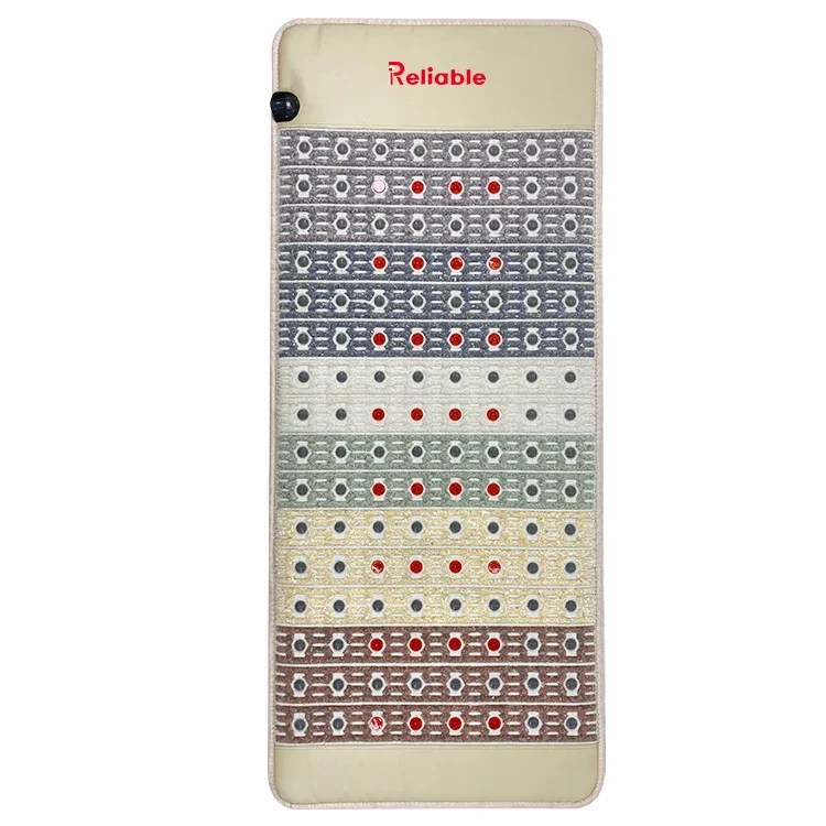 Reliable Natural Gemmat Heating Physical Therapy Mattress Chakra Amethyst Crystal Bio Mat Magnetic Therapy Mat