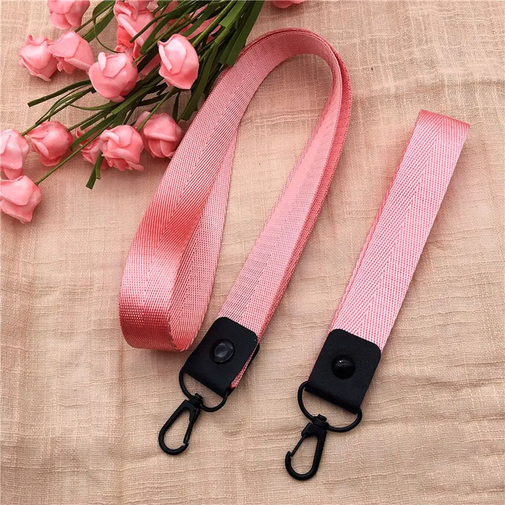 Tag Solid Color Badge Hang ID Card Key Rope Mobile Phone Straps Wrist Band Lanyards