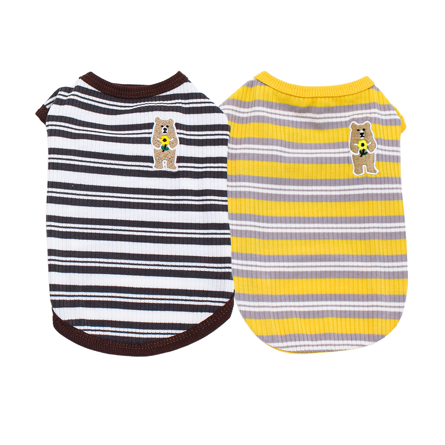 

Puppy Summer Clothes for Small Dogs,Cute Cotton Rib Dog Shirt, Sleeveless Breathable T-Shirt for Shih Tzu, Chihuahua, Yorkie