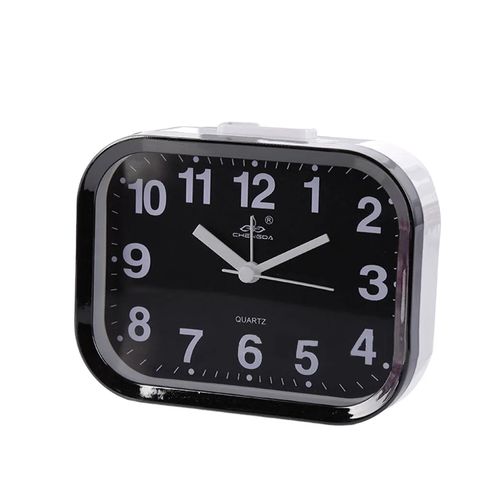 Noiseless Square Alarm Clock for ideal for Student's Bedside Enhances Sleep and Work Ambiance Loud Ringing for Late Sleepers