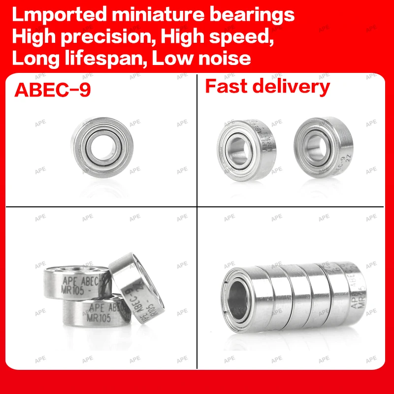 Imported small bearing inner diameter 2mm 3mm 4mm 5mm 6mm 7mm 8mm 9mm 10mm 3x8x4 8x22x7 8x16x5 2x5x2.5miniature bearings
