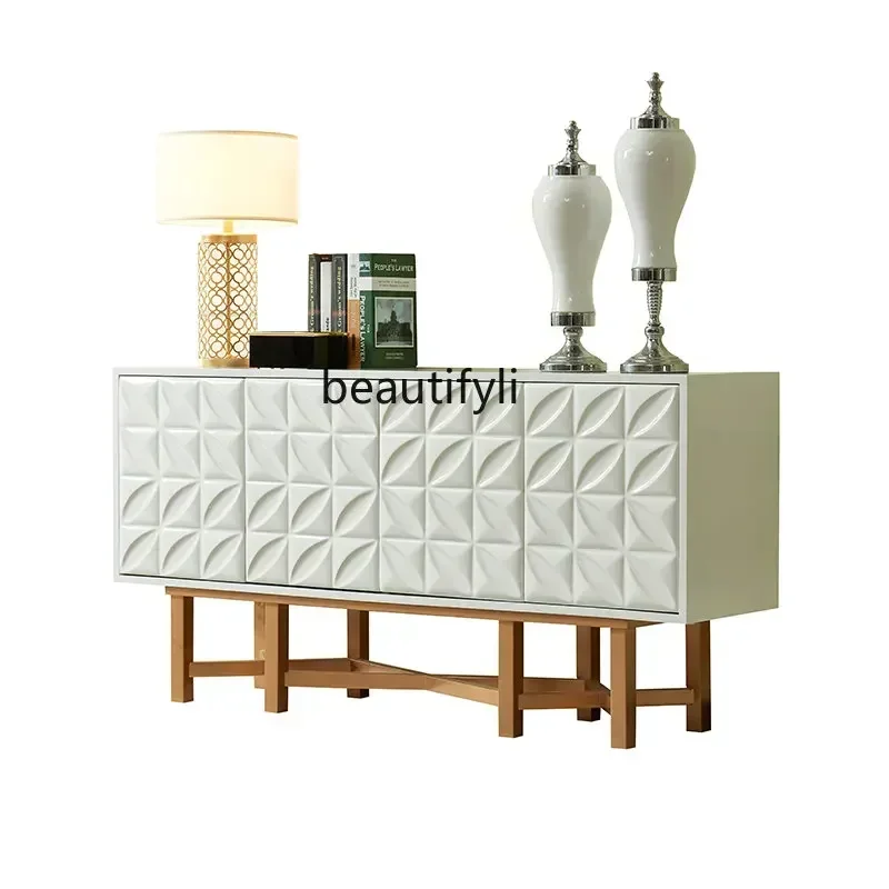 Light Luxury Entrance  Post-Modern Simple Paint Sideboard Cabinet Nordic  Decorative Locker furniture