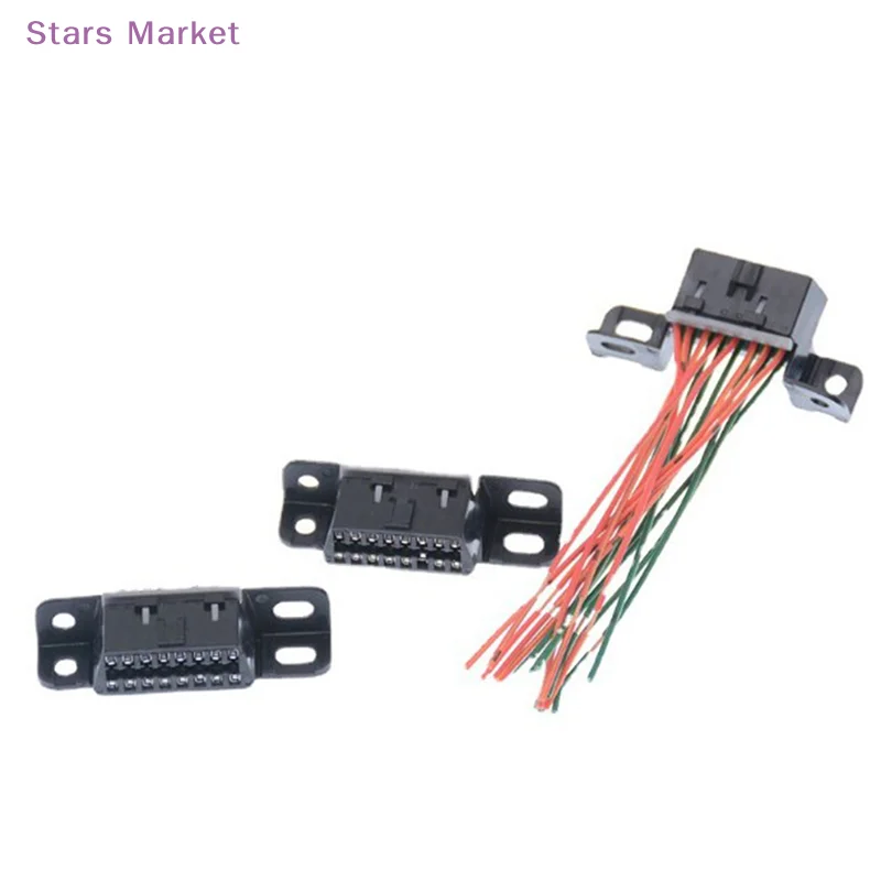 New 16 Pin Car Computer Detection Universal Connector Main Line Cable Female Extension Connector Obd 2 Adapter Cable