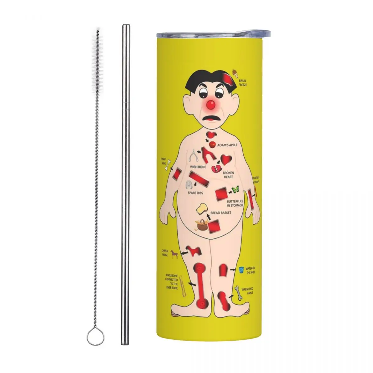Operation Board Game Man - Raise A Smile For Those In Hospital Vacuum Insulated Mugs Thermal Cold Cups Straws With Lid 20oz