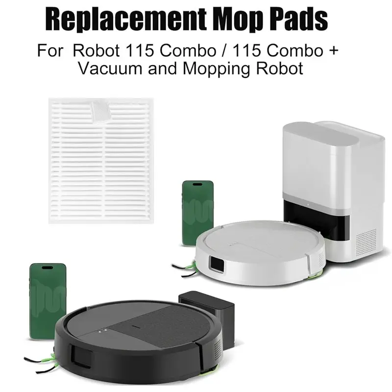 A52Q-Ersatz-HEPA-Filter für Irobot Roomba 115 Combo/115 Combo+ Staubsauger, waschbares Zubehör, 12 Stück – Detail 5