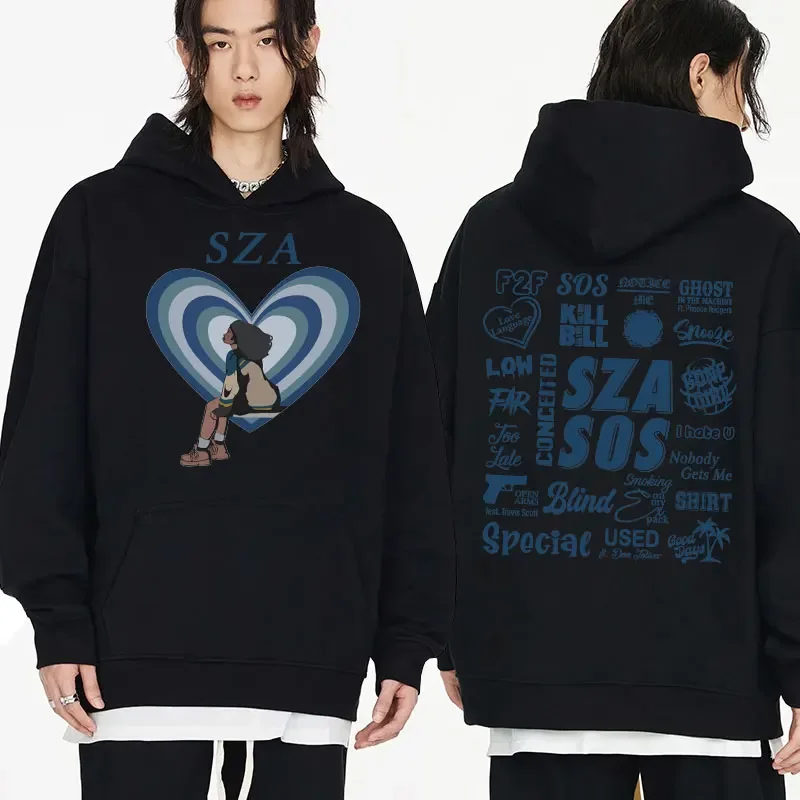 เสื้อสเวตเชิ้ตมีฮู้ดสำหรับนักร้อง sza อัลบั้มเพลงพิมพ์ลายเสื้อฮู้ดชายหญิงฮิปฮอปลำลองแนวสตรีทเสื้อมีฮู้ด unisex แฟชั่น