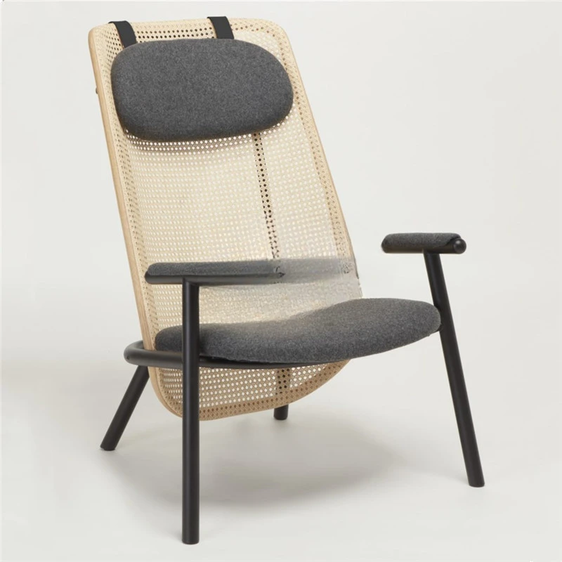 Simple fabric rattan single chair post-modern homestay outdoor backrest