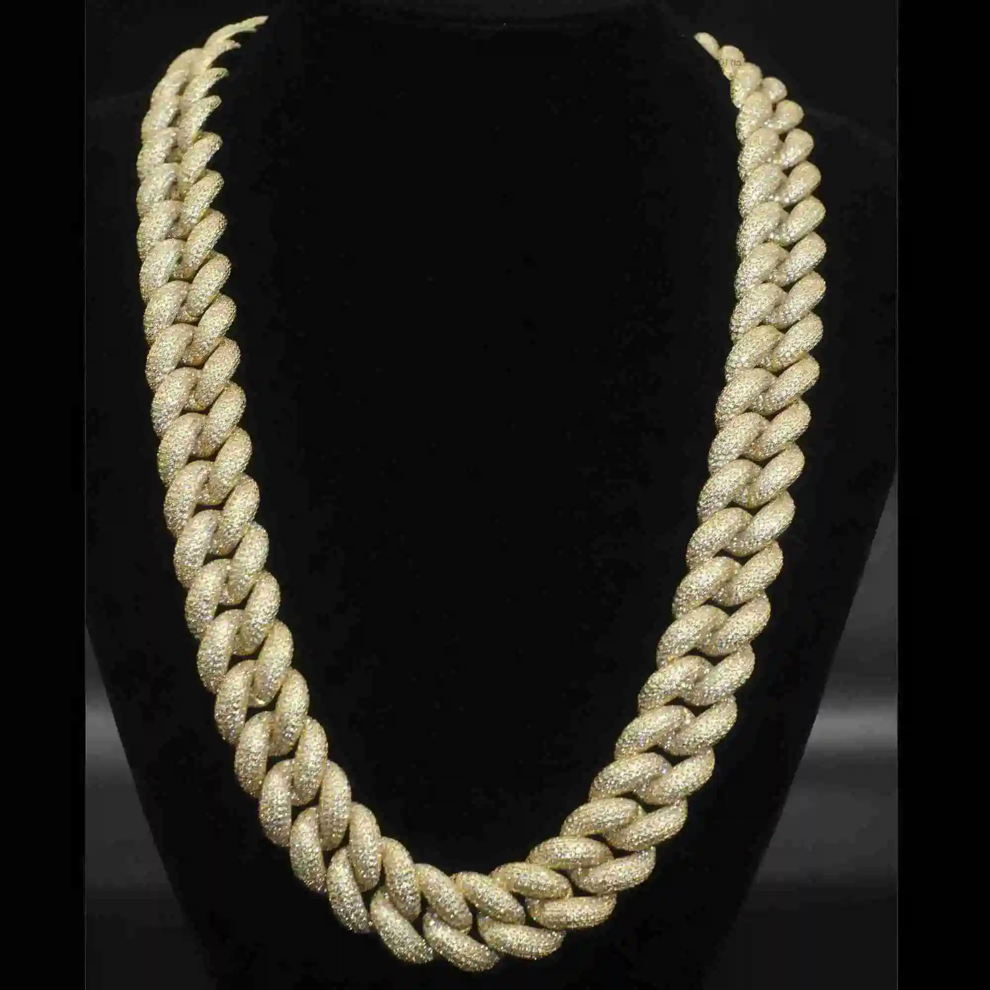 

20MM Moissanite Cuban Link Chain Hot Selling Iced Out Round Brilliant Cut 10k 14k Solid Gold Miami Cuban Chain