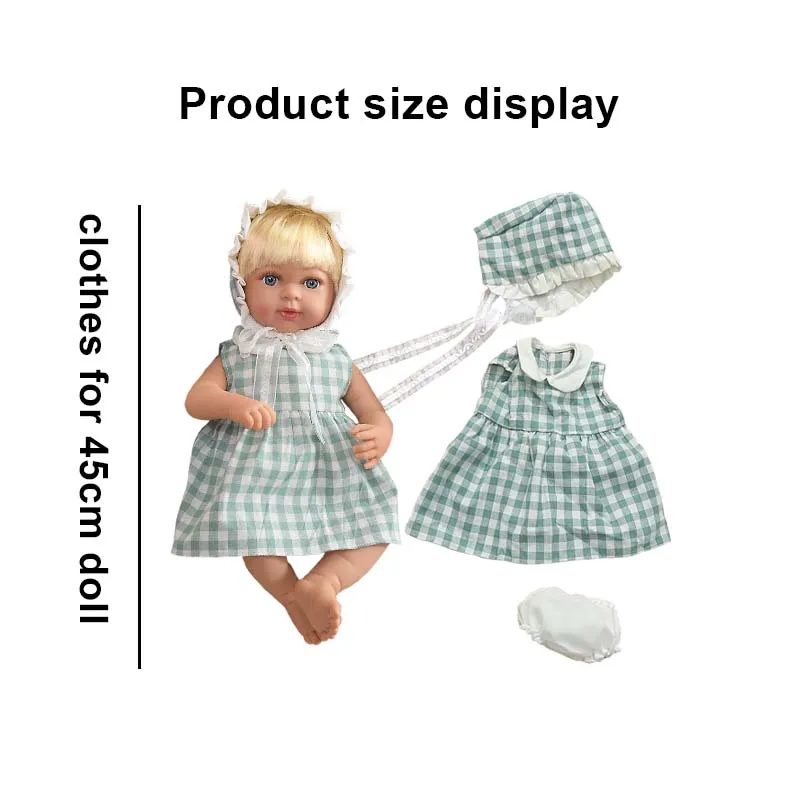 تولد من جديد ملابس دمى الطفل ل 45 سنتيمتر دمى سترة فستان دمية طفل الملابس والاكسسوارات موضة تولد من جديد دمية فستان اكسسوارات ﻿