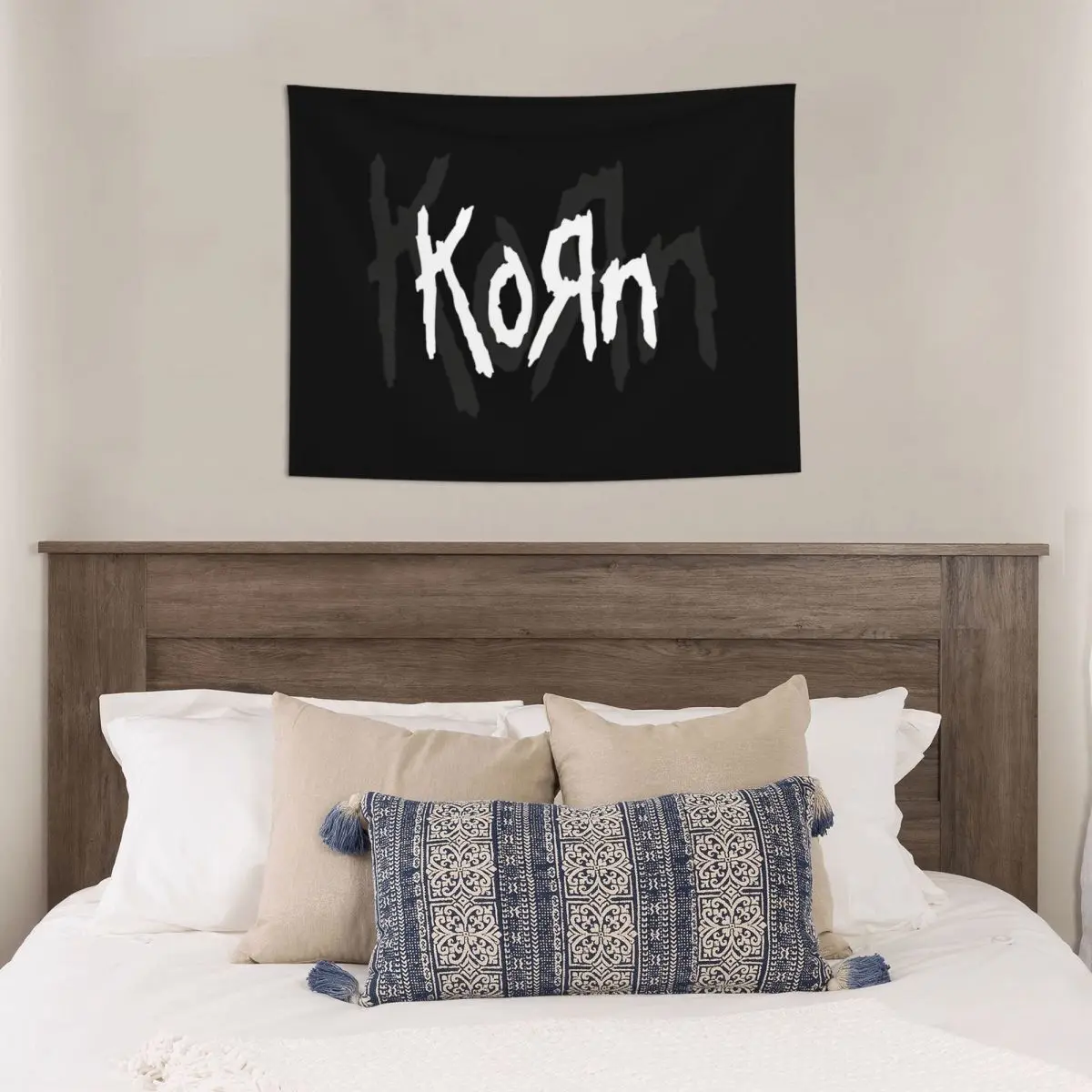 Korn Rock Music Tapestry Hippie Polyester Wall Hanging Room Decor Curtain Art Wall Carpet