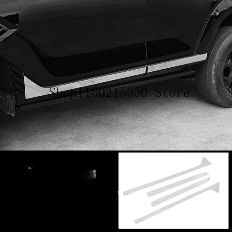 Stainless steel door body side protector trim cover strips decoration garnish car styling for Great Wall GWM WEY TANK 400hi4-t