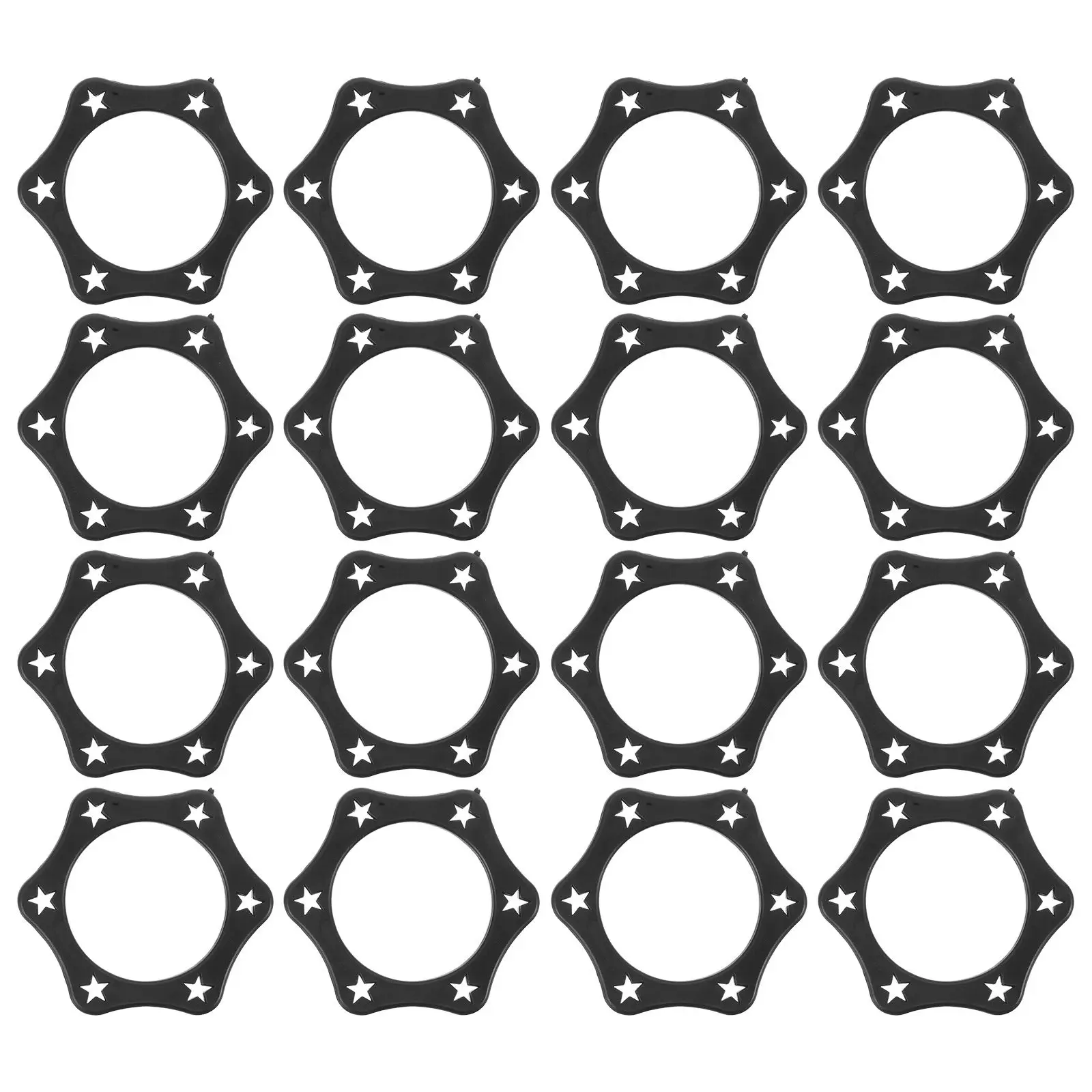 30Pcs Microphone Rubber Anti-Slip Rings Hexagonal Shockproof Anti-Roll Protective Cover for Handheld Mic Studio Stage