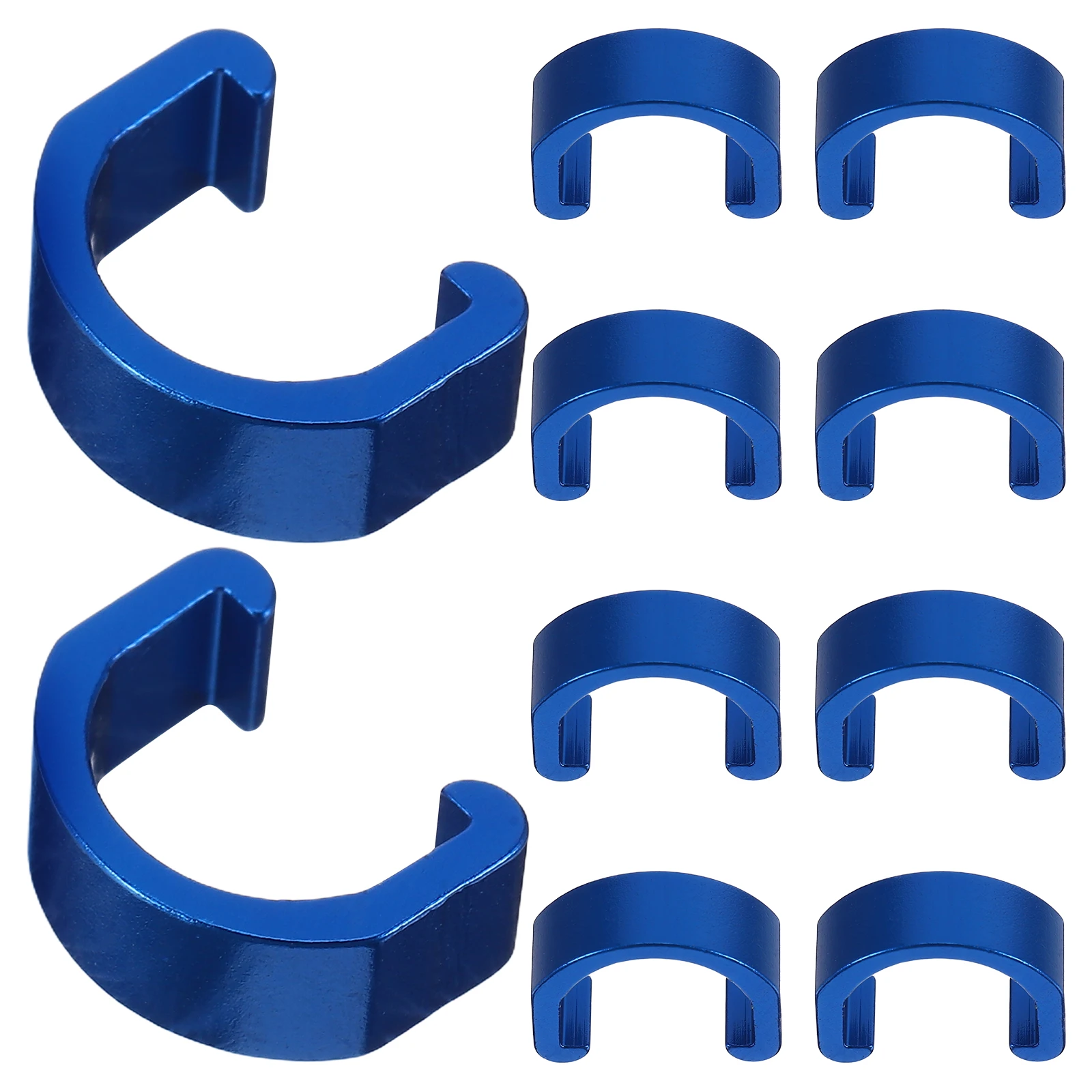 

10pcs Wire Clamps Tubing Clips For Road Bike C Shaped Buckle Reusable Aluminum Alloy Brake Line Fixing Clamp