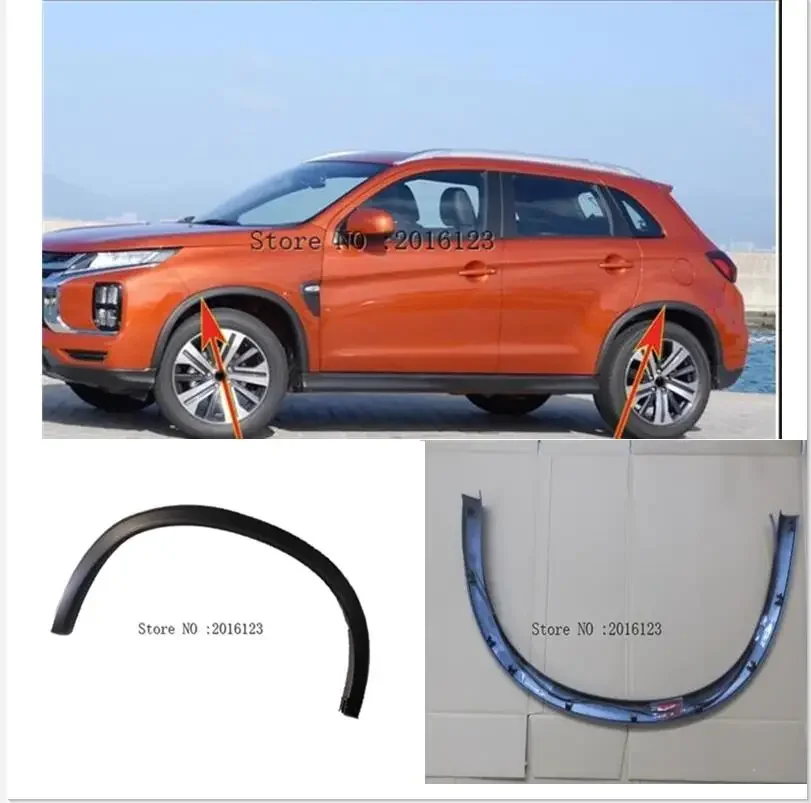 

for Mitsubishi ASX 2020 2021 2023 Wheel arch trim Front and Rear Bumper Leaf Trim Panel Automobile Wheel Eyebrow Anti Insertion