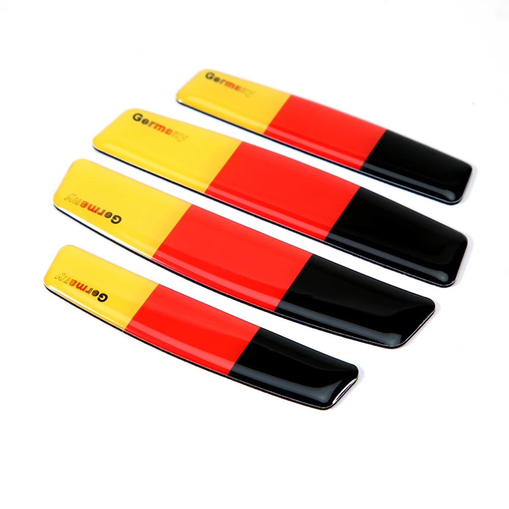 4Pcs/Set Auto Car Vehicle Door Edge Scratch Collision Guard Strip Stickers Germany National Flag Supplies Accessories Products