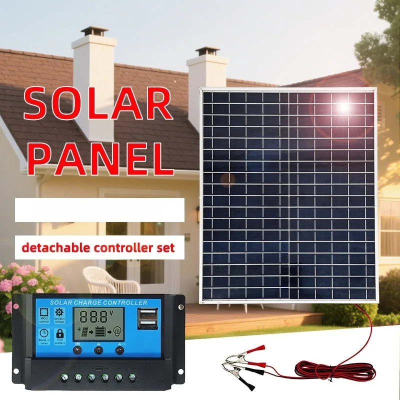 

22W 18V/12V Polycrystalline Solar Panel - Waterproof Portable Solar Charger for Outdoor Camping Home Emergency Power - Foldable