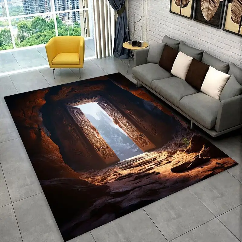 Gothic Magic Gate Door Miracle Large Area Rug Non-slip Durable Carpet for Bedroom Living Room Sofa Doormat Home Decor Floor Mat