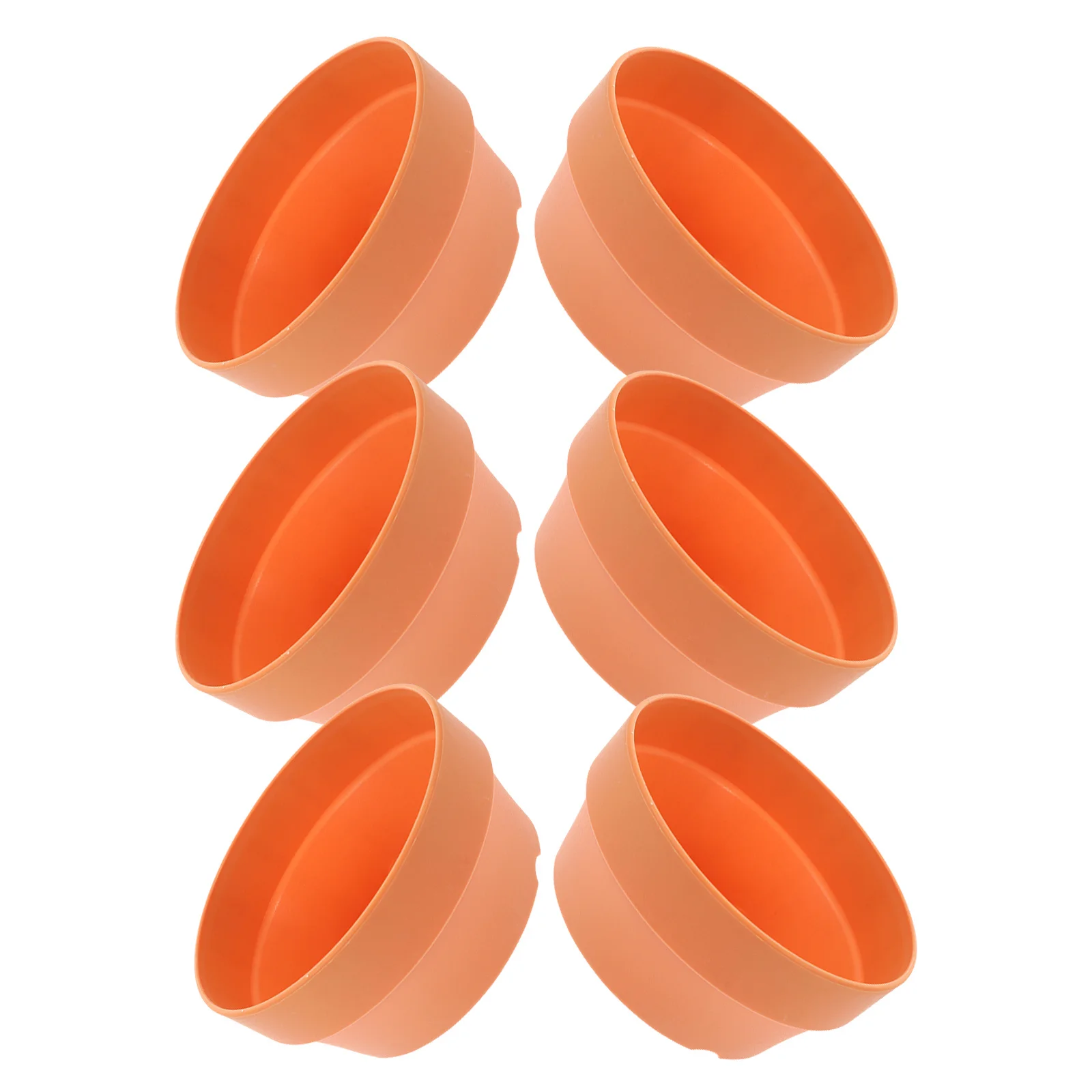 5Pcs Imitation Clay Flower Pot Round Plastic Plant Planter Basin Orange 16cm Indoor Outdoor Succulent Small Flower Pots Garden