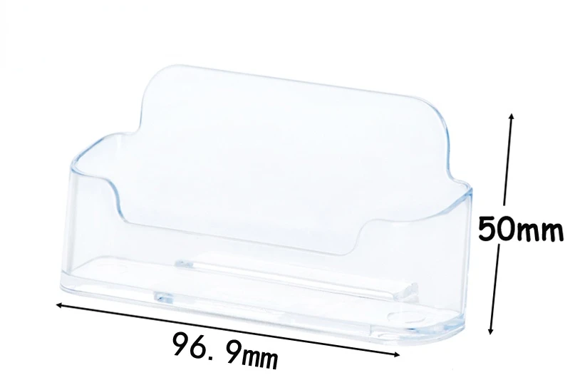 1 Pcs Clear Desk Shelf Box Storage Display Stand Acrylic Plastic Transparent Desktop Business Card Holder Place Card Holder