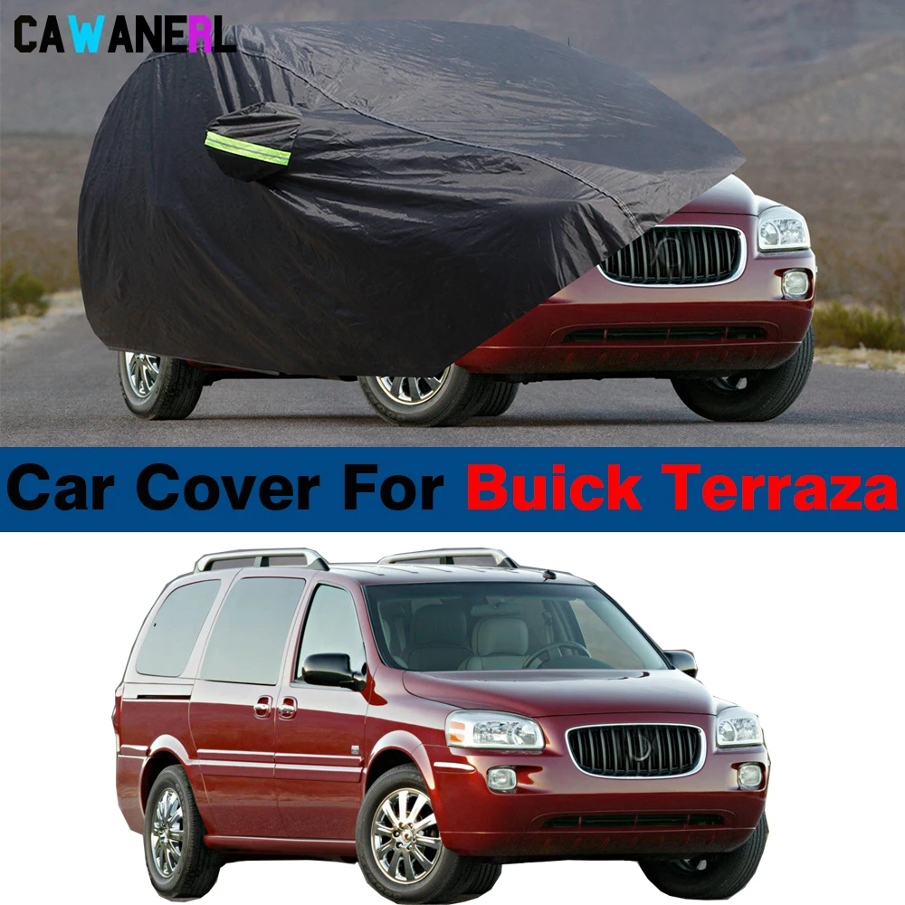 

Black Full Car Cover For Buick Terraza 2005-2025 Outdoor Anti UV Sun Shade Rain Snow Wind Scratch Prevent Waterproof MPV Cover