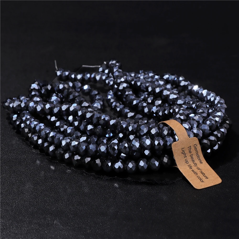 Großhandel 5 Strang/Los facettierte österreich ische Kristall perle Rondelle lose Abstand halter ab Farbe Glasperlen für Schmuck herstellung Zubehör – Detail 10